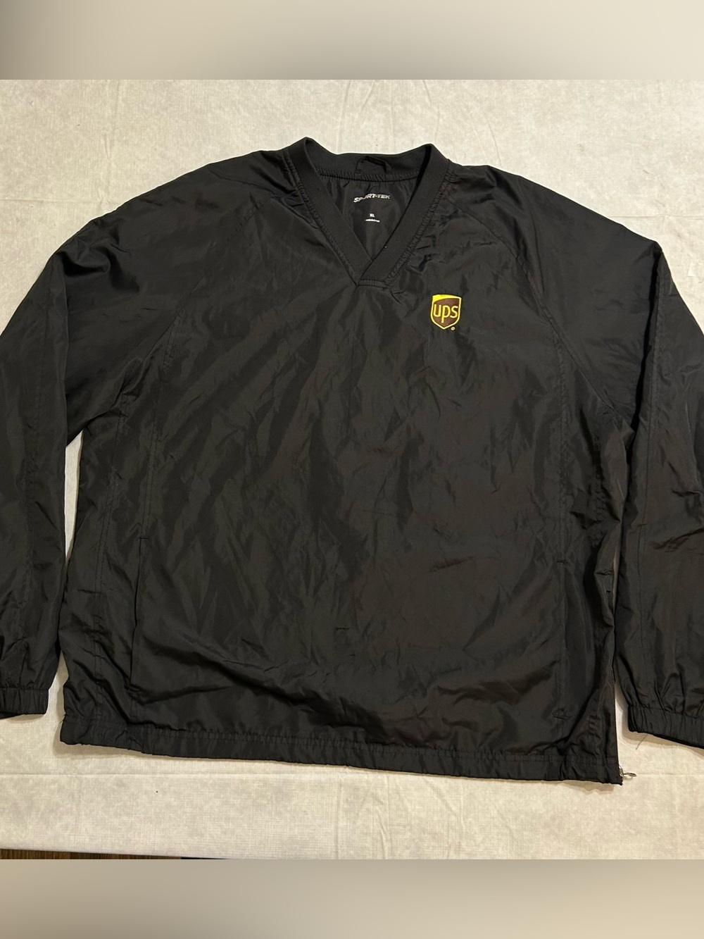 UPS Pullover Wind Shirt Men's XL Delivery Employee Uniform Workwear Black